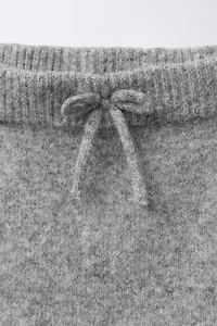 CROCHET TRIM KNIT SKIRT