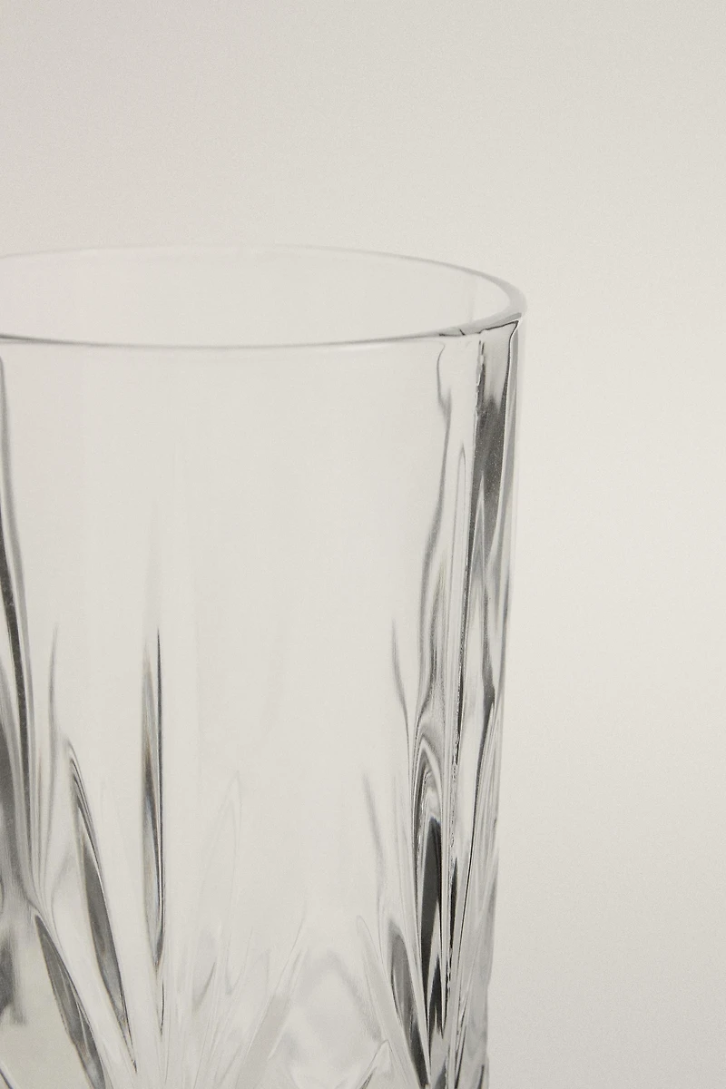 TALL TUMBLER WITH RAISED DESIGN