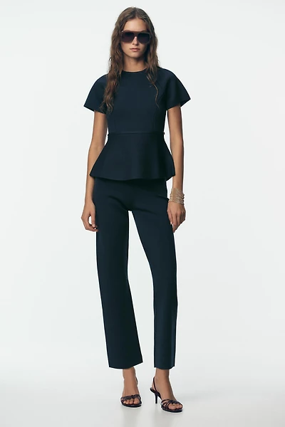 STRAIGHT LEG KNIT PANTS