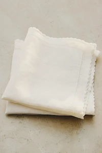 EMBROIDERED LINEN BORDER TOWEL