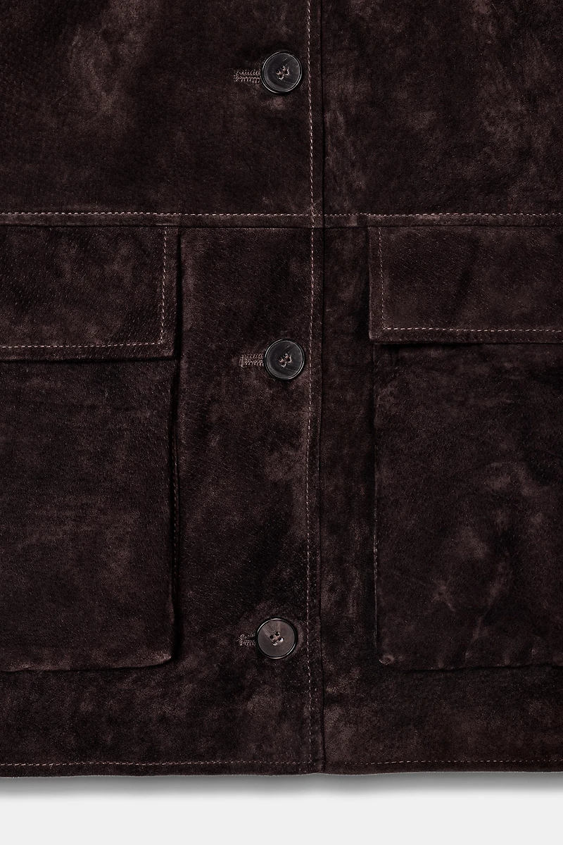 100% LEATHER SUEDE JACKET
