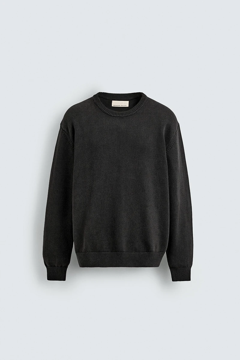 WASHED COTTON TEXTURED JUMPER