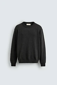 WASHED COTTON TEXTURED JUMPER