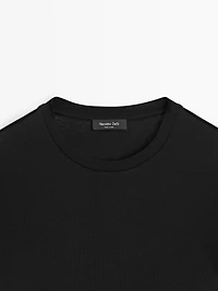Long-sleeve cotton blend T-shirt