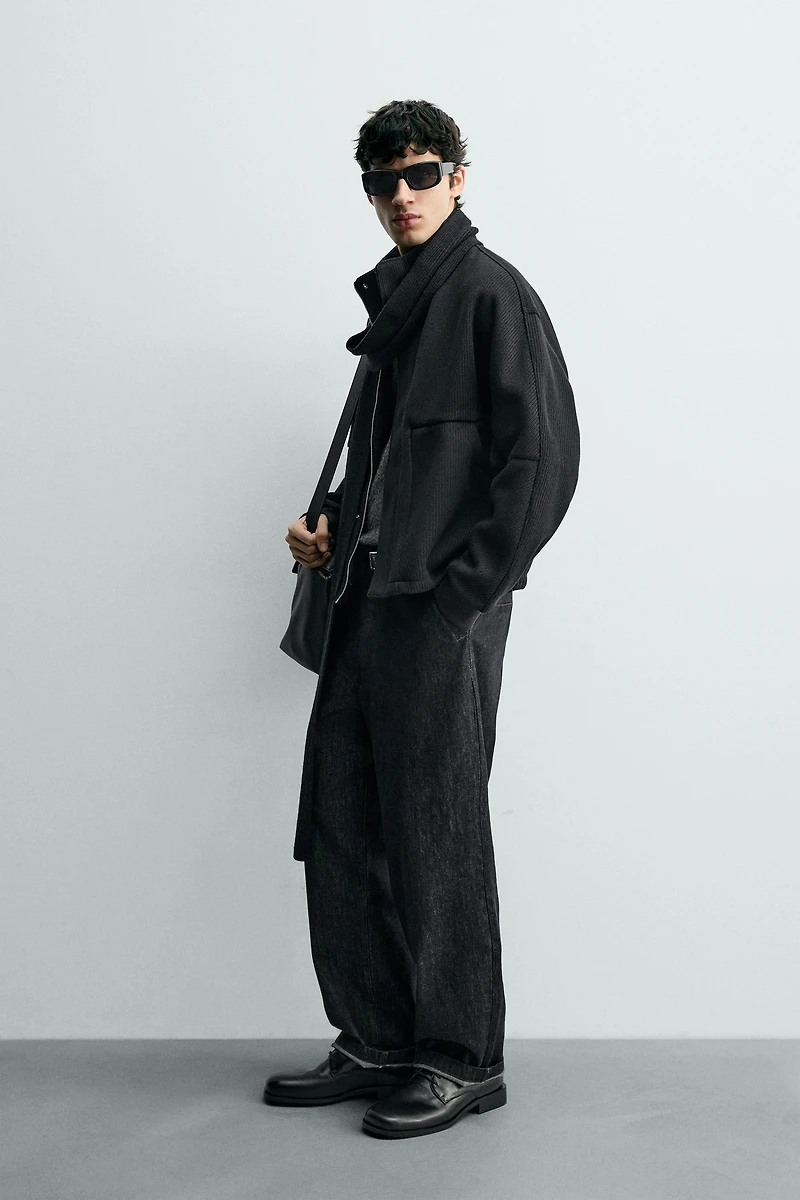 RIBBED BOXY FIT JACKET