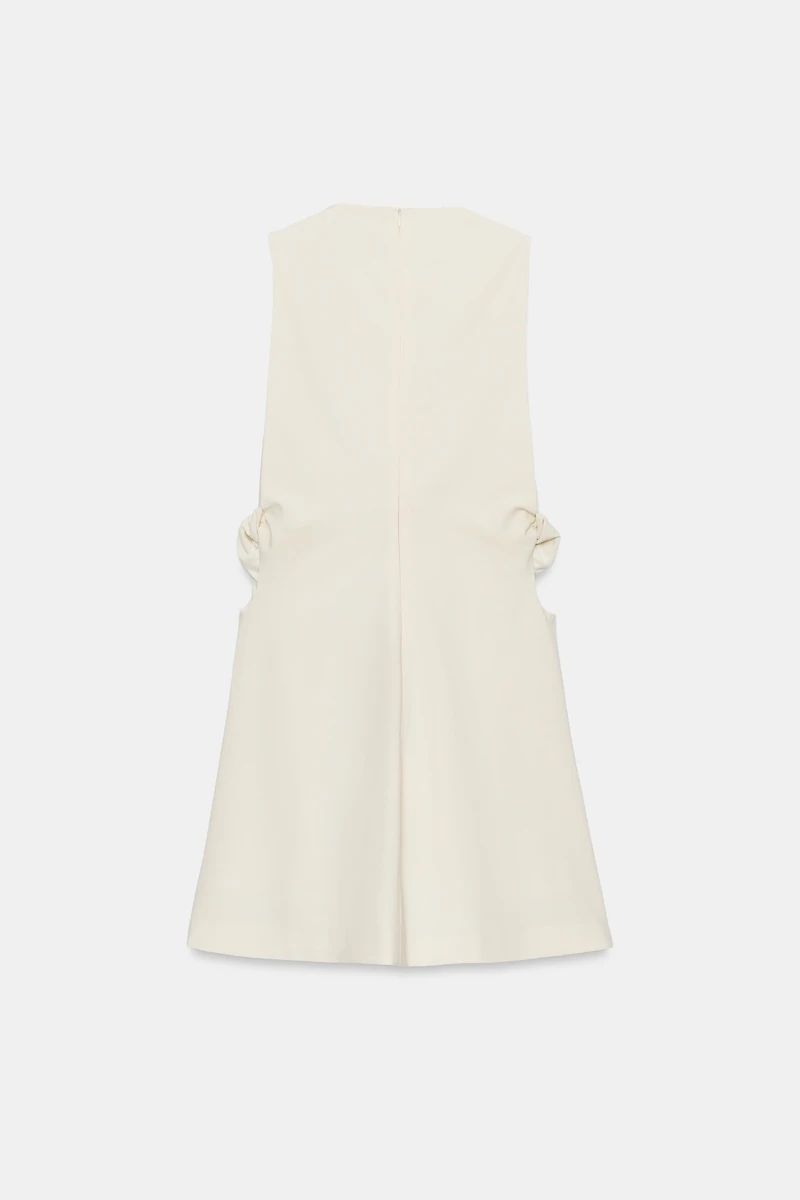 STRETCHY KNOTTED CUT OUT MINI DRESS