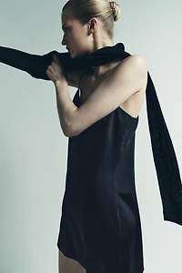 SATIN EFFECT MINI DRESS