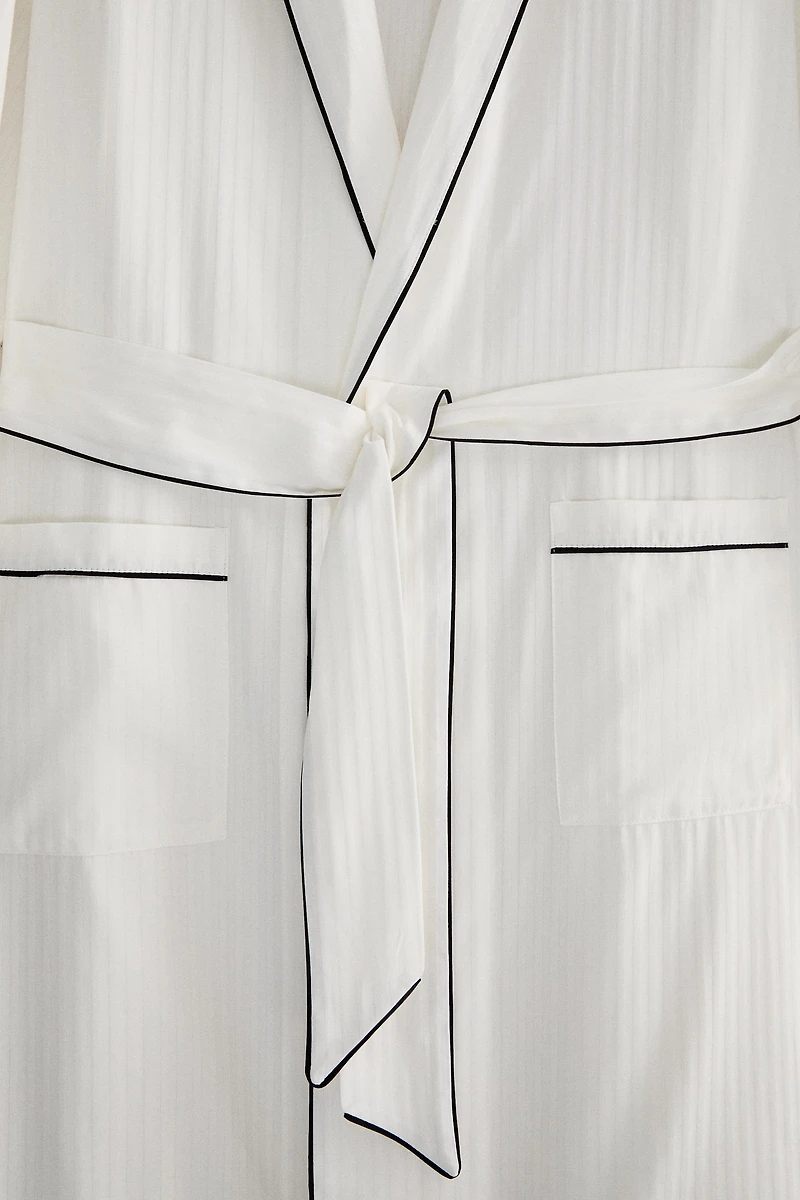 ROBE DE CHAMBRE JACQUARD RAYURES