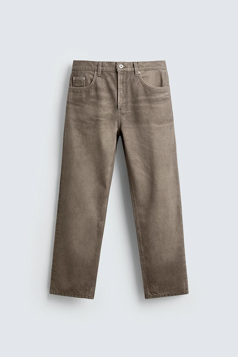 PRINTED WASHED STRAIGHT FIT JEANS