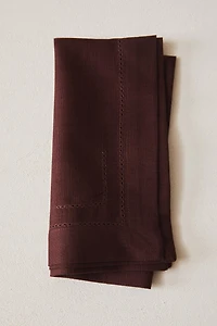 SET OF HEMSTITCHED COTTON NAPKINS (SET 2)