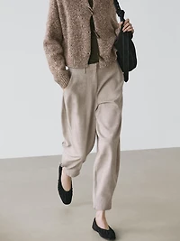 Sarouel trousers with buckle detail