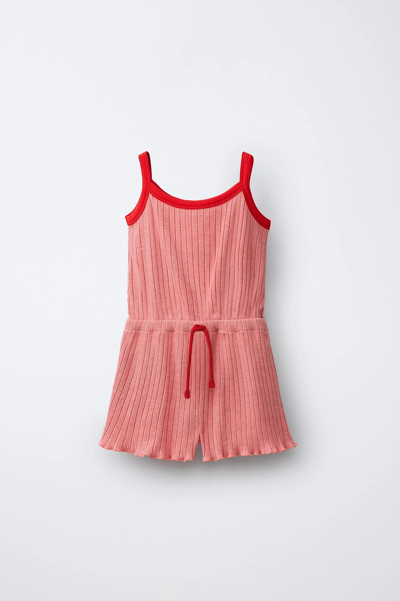 PUKAS SURF TEXTURED SHORT JUMPSUIT