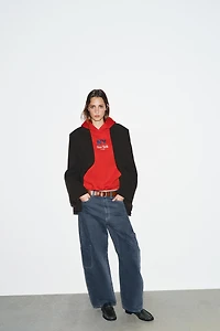 TEXT HOODIE SWEATSHIRT