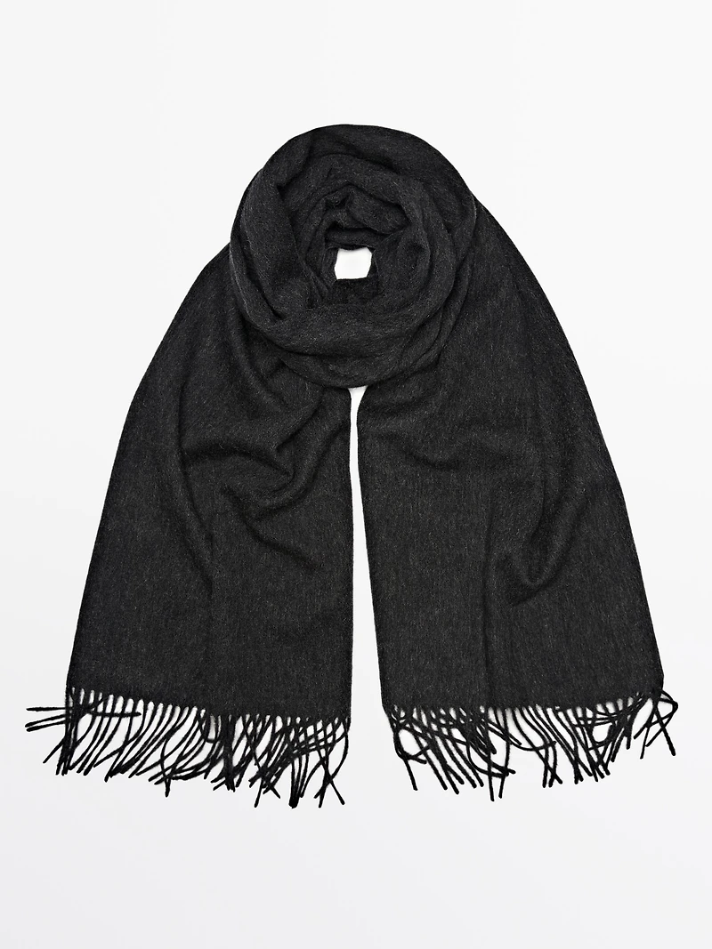Wool blend scarf