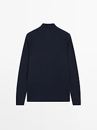 Polo manches longues en piqué mercerisé