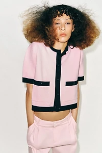 COMBINATION SHORT SLEEVE KNIT JACKET