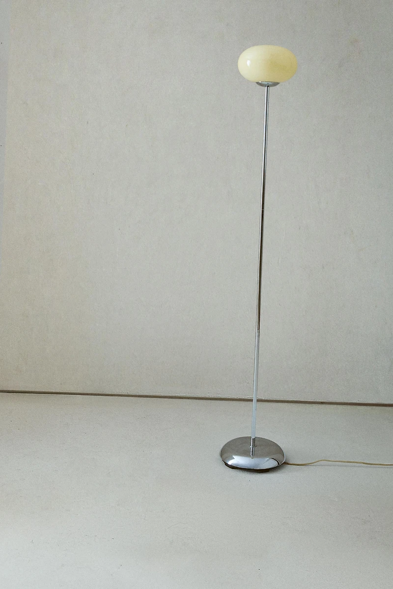 GLASS AND METAL FLOOR LAMP