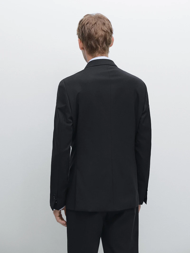 Notch lapel suit blazer