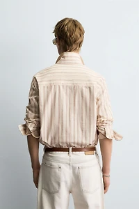 CHEMISE STRUCTURE RAYURES