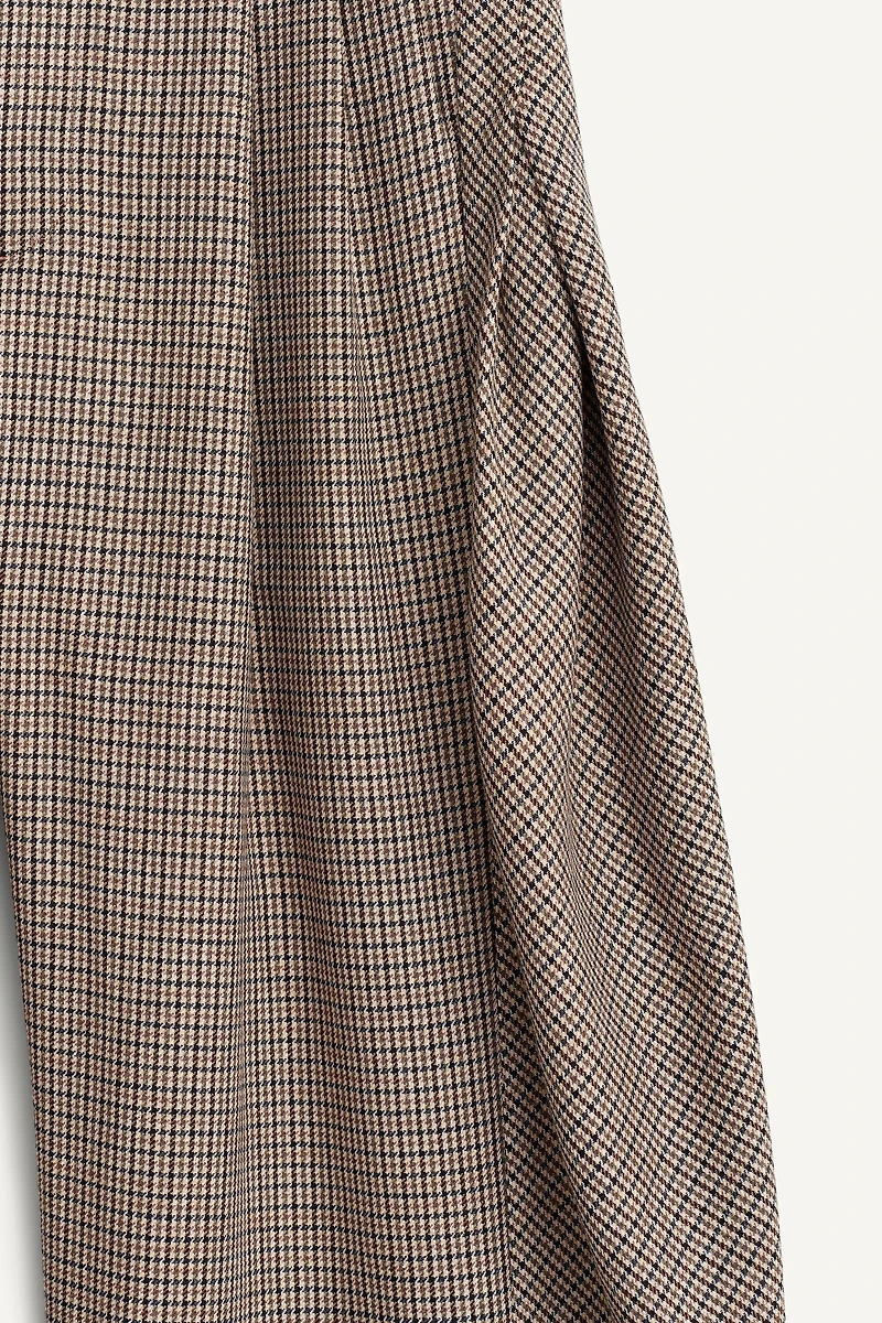 LIMITED EDITION PLAID BALLOON PANTS WITH WOOL