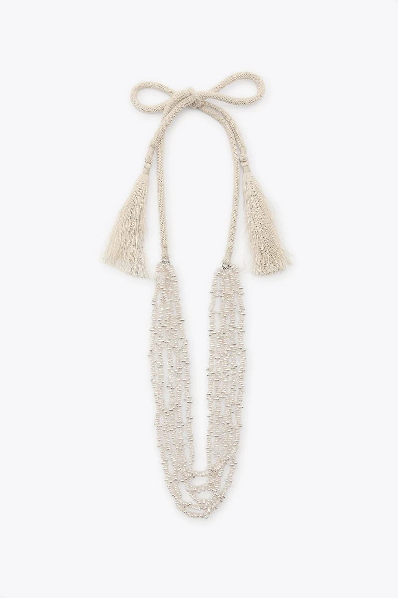 LOT DE 2 COLLIERS FANTAISIE PERLES