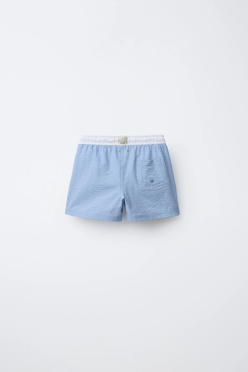 6-14 ANS/ SHORT DE BAIN ÉTIQUETTE