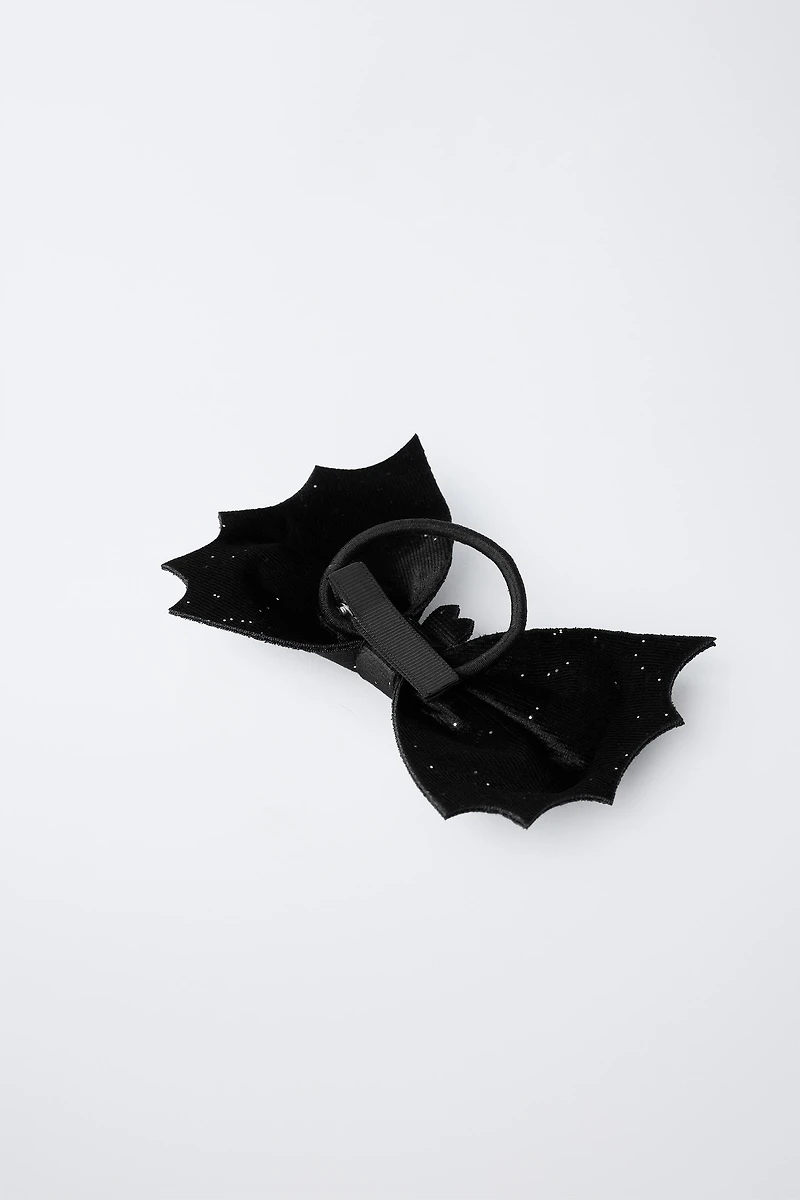 VELVET BAT WING SCRUNCHIE