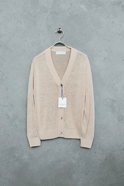 STORIESZ - RELAXED FIT LINEN AND COTTON KNIT CARDIGAN
