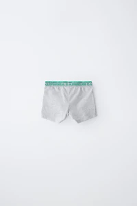 AGES 6-14 / FIVE-PACK OF TEXT PRINT BOXERS