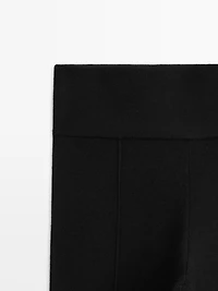Flared knit trousers