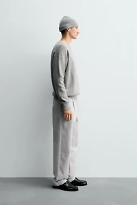 TEXTURED COTTON SWEATER