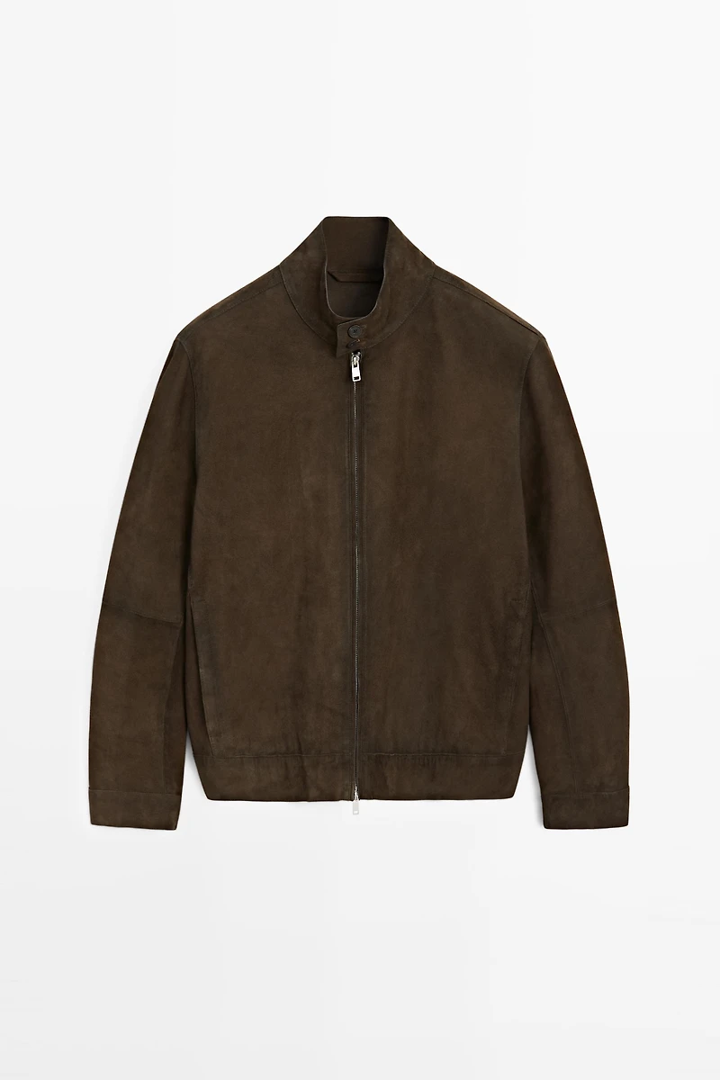 Suede leather jacket