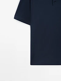 Short sleeve polo shirt with collar detail