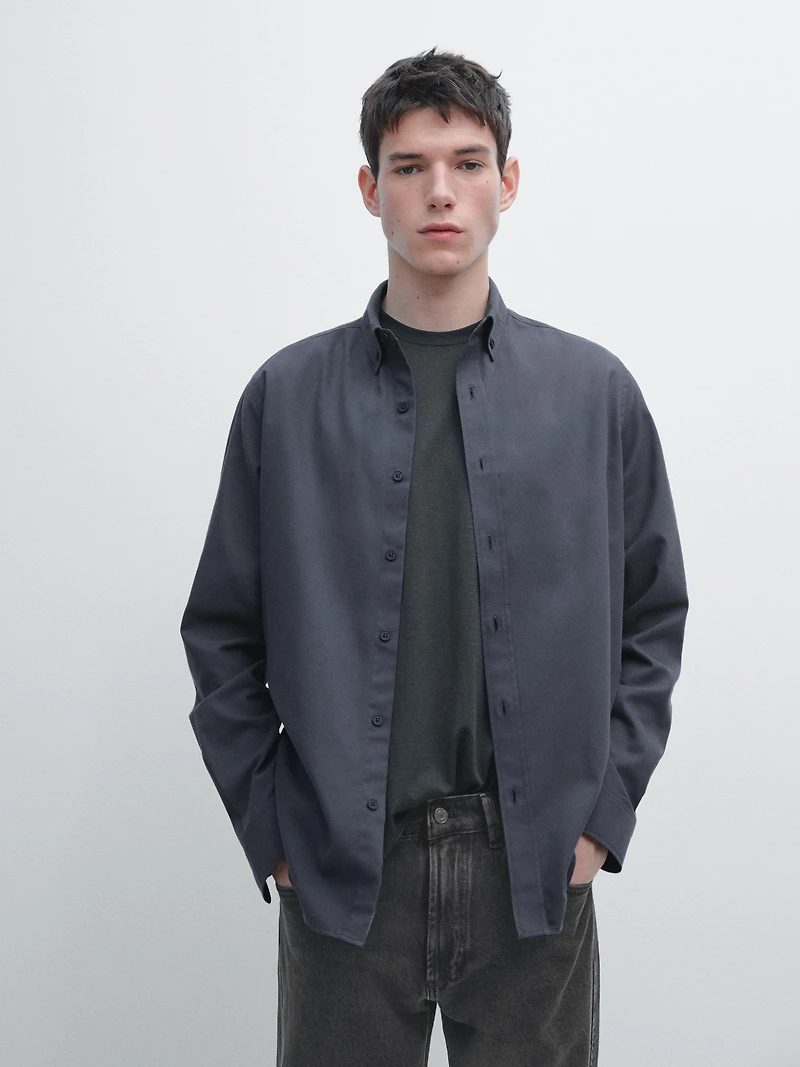 Regular fit cotton shirt