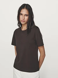100% cotton interlock crew neck T-shirt