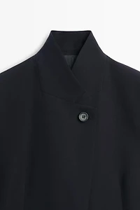 Flowy button-detail blazer