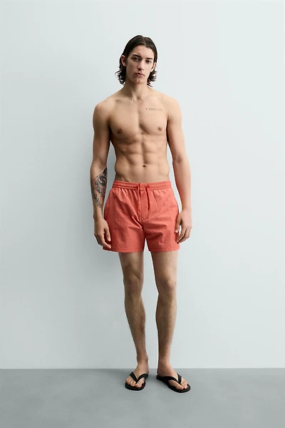 MAILLOT DE BAIN TEXTURÉ MI-LONG
