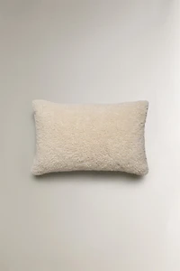 FAUX FUR THROW PILLOW COVER
