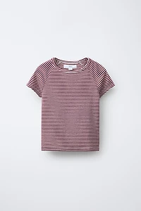 RAGLAN SLEEVE T-SHIRT WITH MODAL STRIPES