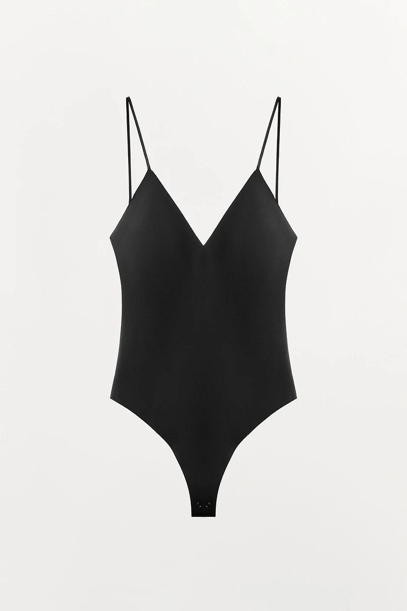 BODY À BRETELLES AVEC POLYAMIDE