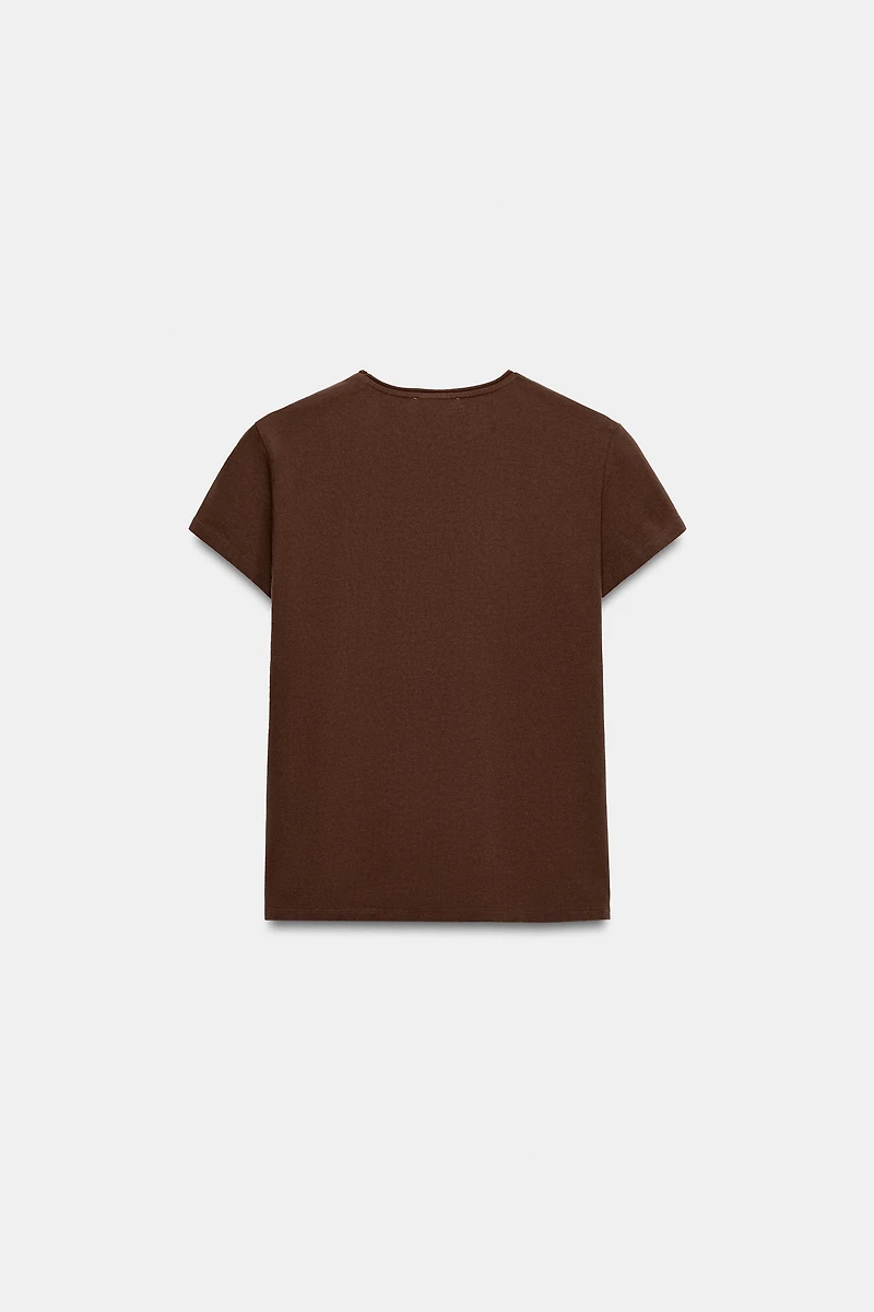SHORT SLEEVE TEXT T-SHIRT