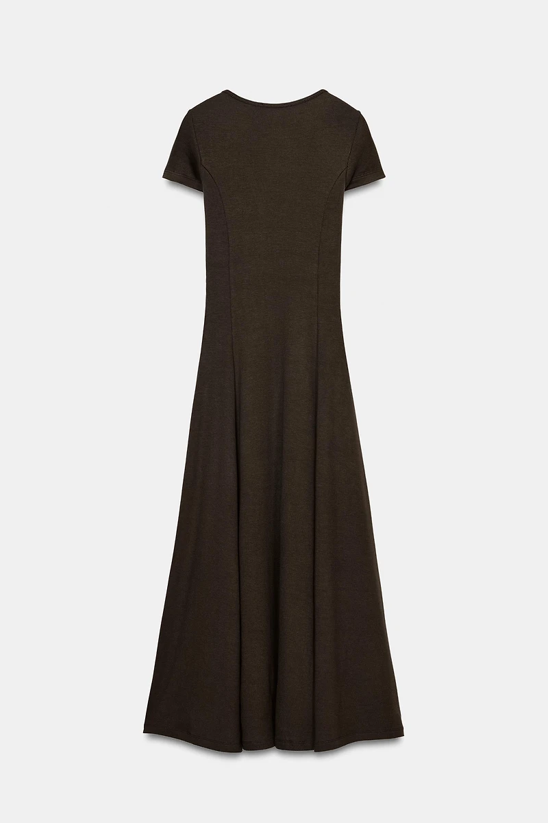 LONG RIBBED DRESS