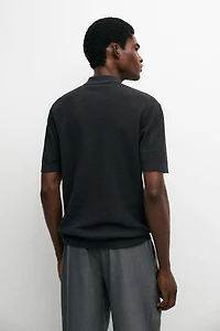 100% cotton button-collar polo shirt