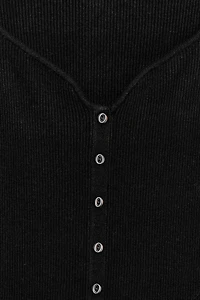 ROBE MI-LONGUE EN MAILLE CÔTELÉE