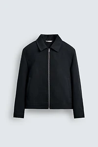 ZIP-UP WOOL EFFECT JACKET
