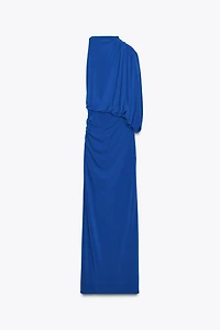 DRAPED CAPE DRESS
