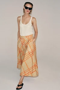 ZW COLLECTION PLAID CAPE SKIRT