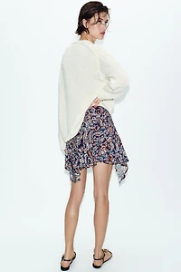 ASYMMETRIC PRINTED SKORT