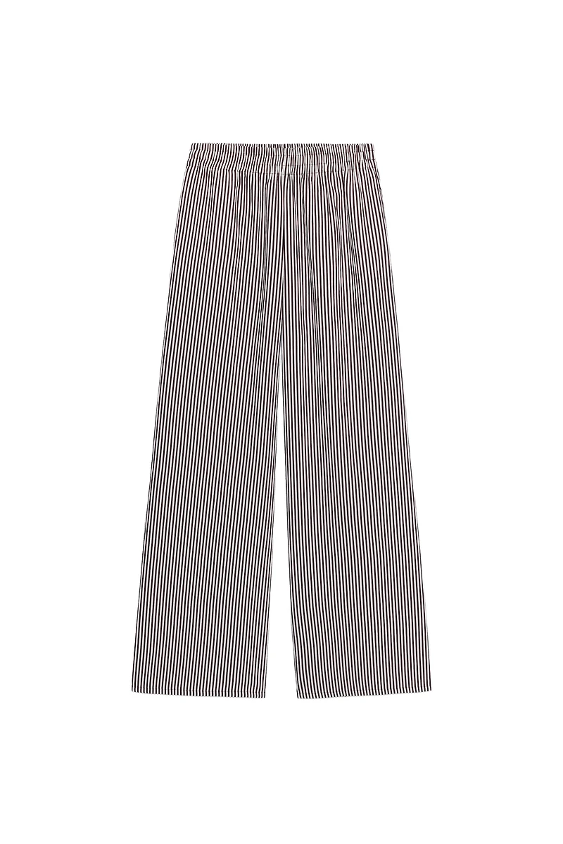 PANTALON LARGE À RAYURES
