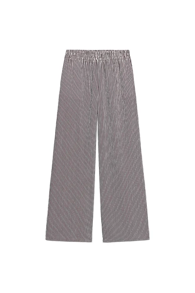 PANTALON LARGE À RAYURES